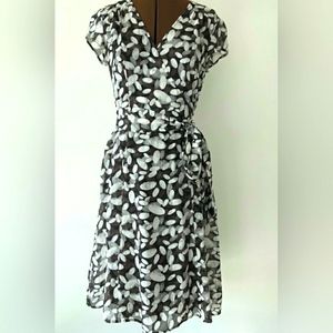 Silk faux wrap dress